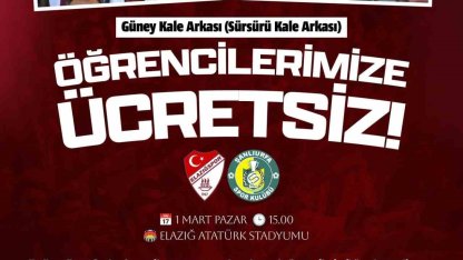 Elazığspor’dan 17 Yaş altı taraftarlara ücretsiz bilet