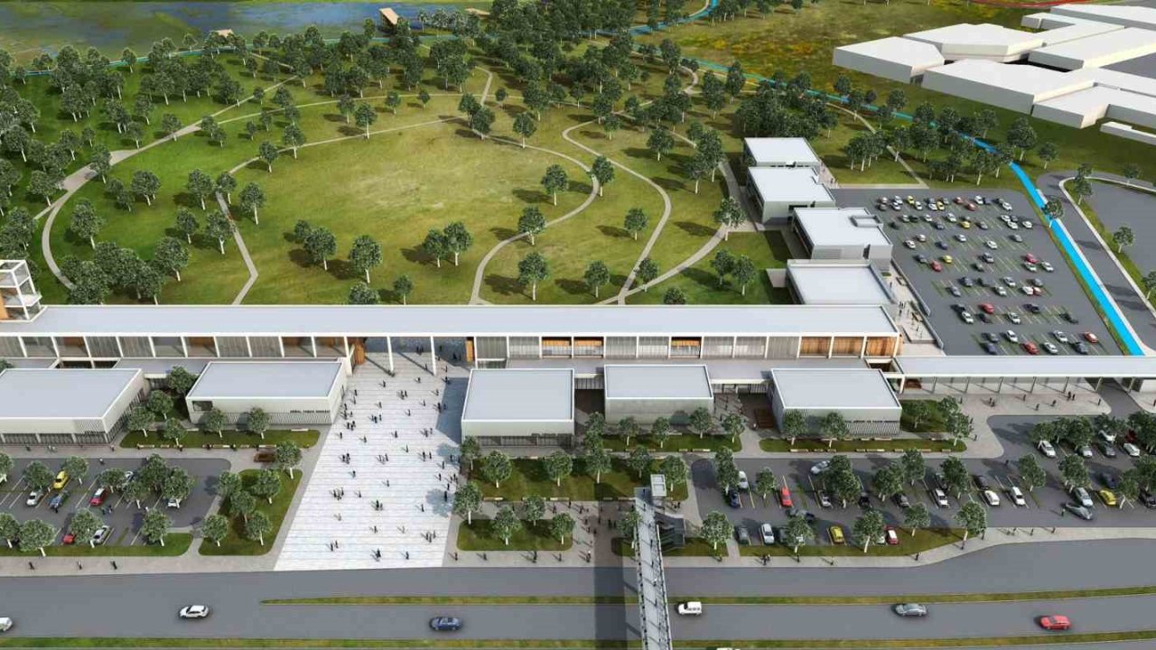 Eski fuar alanına yapılan Sosyal Yaşam Merkezi’nde çalışmalar sürüyor