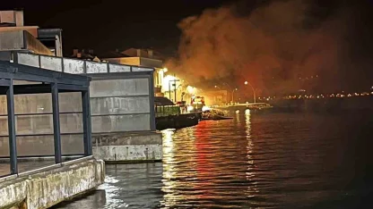 Gelibolu’da korkutan yangın