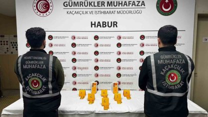 Habur’da ayakkabı içerisinde 41 kilo altın ele geçirildi