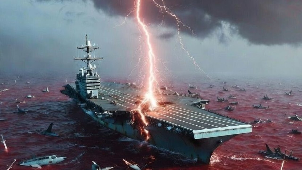 İran Devrim Muhafızları Ordusu’ndan ABD uçak gemisini hedef alan paylaşım