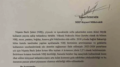 İsmail Özdemir’den şeker fabrikalarının sorunları hakkında soru önergesi