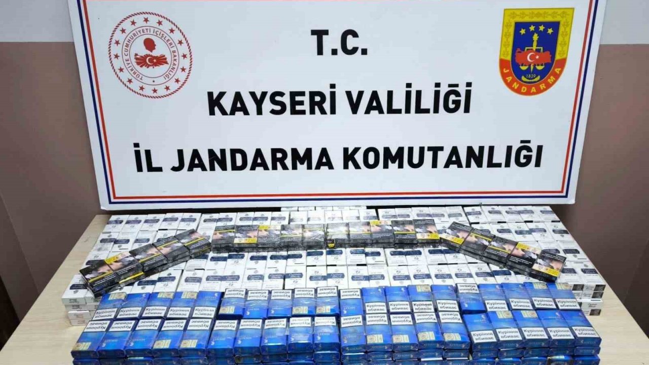 Kayseri’de 619 paket kaçak sigara ele geçirildi: 1 gözaltı