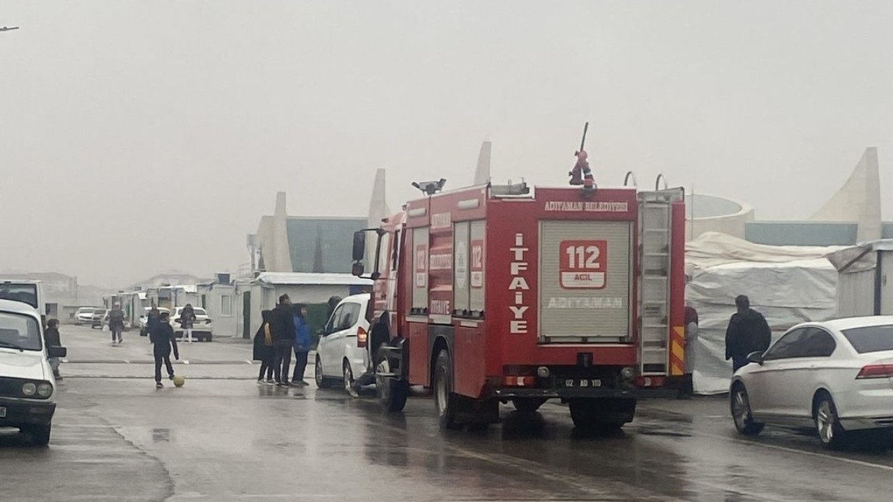 Konteyner kentte çıkan yangın korkuttu