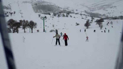 Kop Kayak Merkezi’nde sömestir tatili yoğunluğu