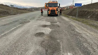 Kulp’ta tehlike oluşturan tümsekler düzeltildi