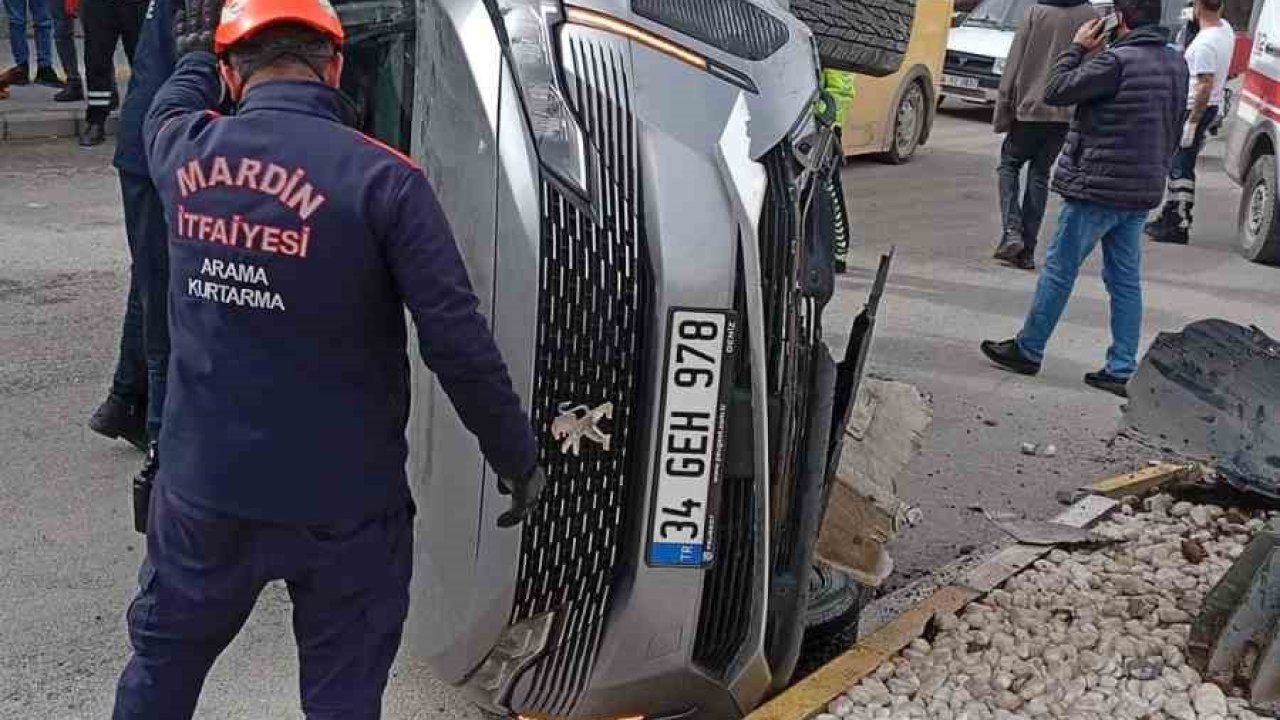 Mardin’de devrilen cipteki 2 kişi yaralandı