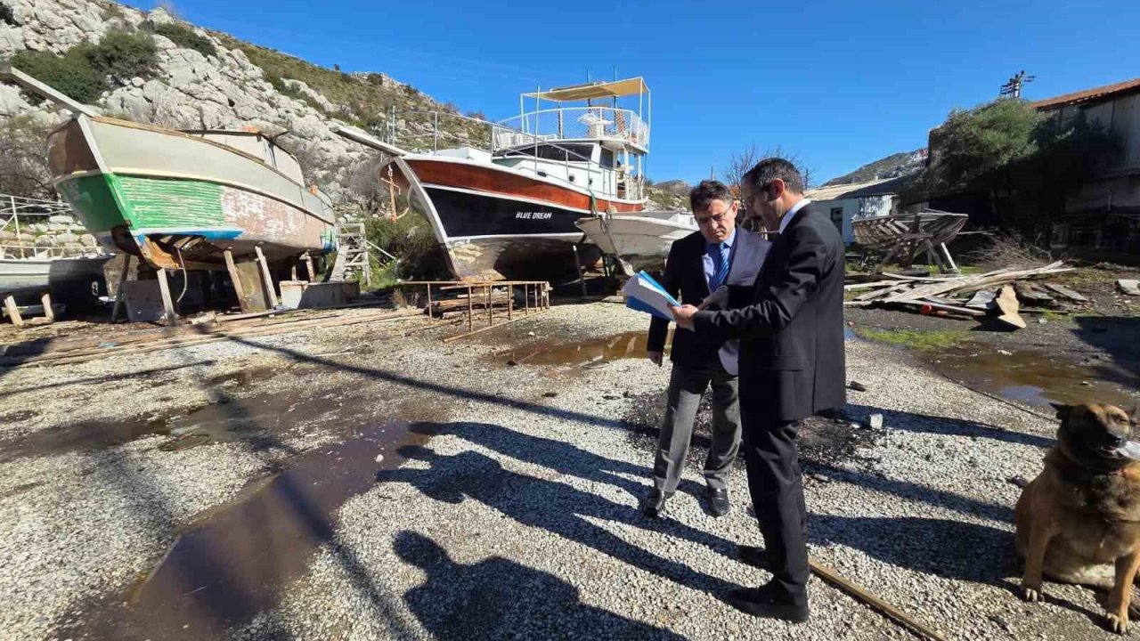 Marmaris Bozburun Tersane bölgesinde yatırım alanlarına yerinde inceleme