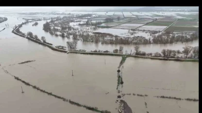 Meriç Nehri taştı, Subaşı’ndaki tarım arazileri sular altında kaldı