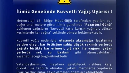 Meteorolojiden Bingöl için kuvvetli yağış uyarısı