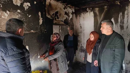 Niğde’de yangın çıkan evde inceleme yapıldı