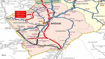 Niğde’de yoğun kar yağışı nedeniyle iki yol trafiğe kapatıldı