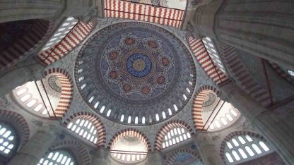 Selimiye Camii’nde tartışma konusu olan kubbe yazıları uzun bir aradan sonra ilk kez görüntülendi