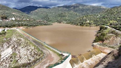 Sultanhisar’da göletler sağanakla doldu taştı