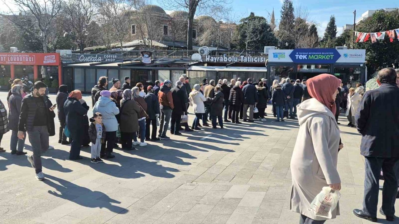 Tekirdağ Büyükşehir Belediyesinin uygun fiyatlı et satışı yoğun talep görüyor