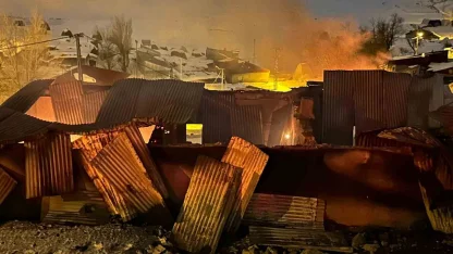 Tekman’da korkutan yangın: 3 ev kullanılamaz hale geldi