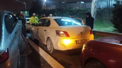 TEM’i kilitleyen 8 araçlı zincirleme kaza