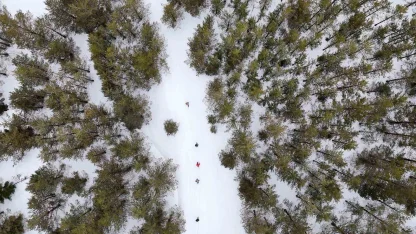 Tersun Dağı’nda zorlu kış yürüyüşü: Kar kalınlığı 1,5 metreyi buldu