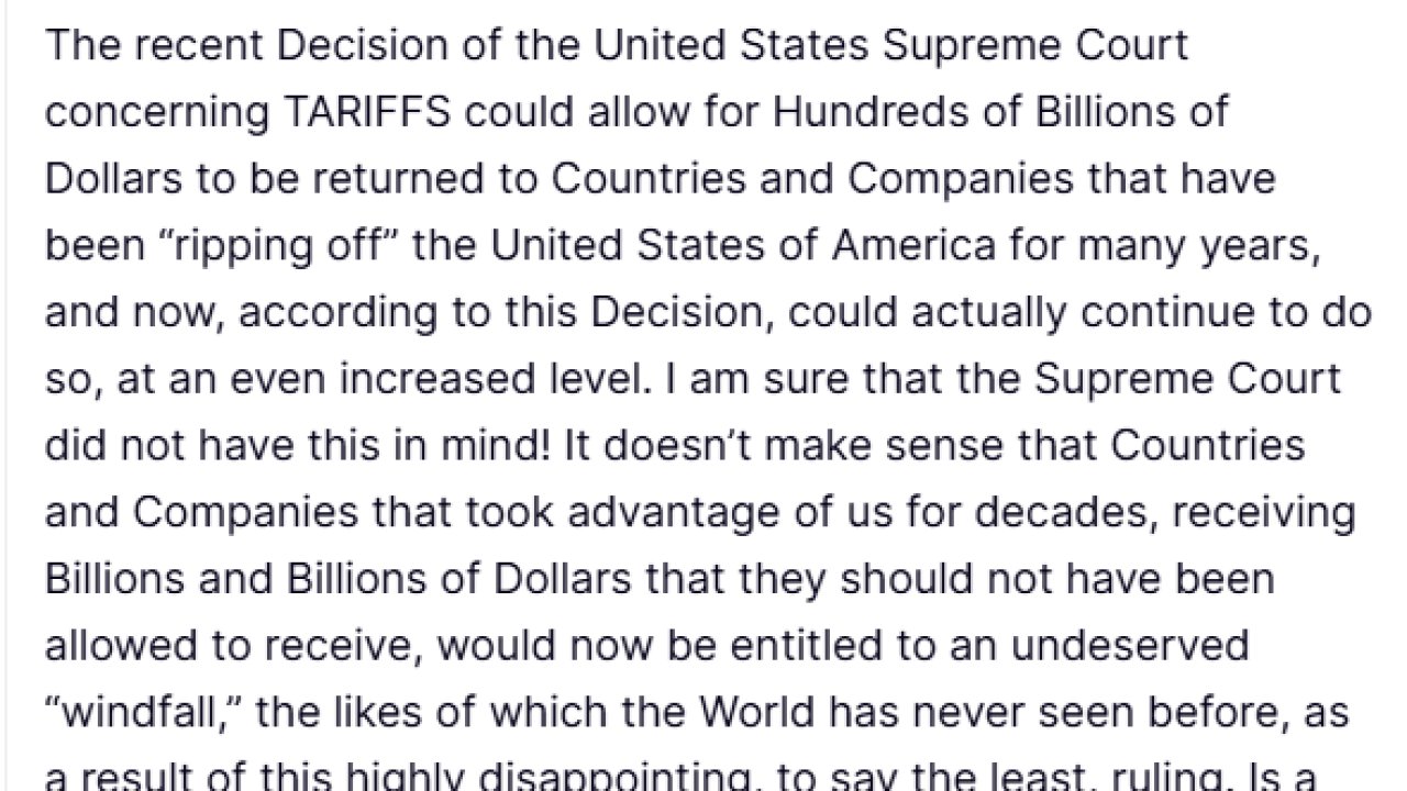 Trump, ABD Yüksek Mahkemesi’ni gümrük vergisi kararını gözden geçirmeye çağırdı