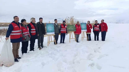 Van’da yaban hayvanları unutulmadı