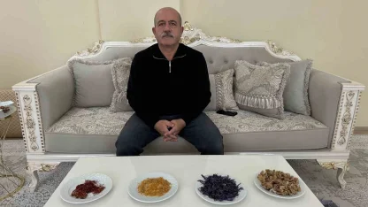 "Yapamazsın" diyenlere inat yetiştirdiği safran ve salebi evinde tüketiyor