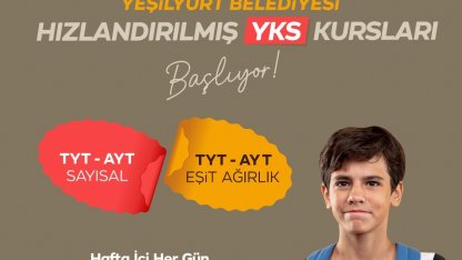 Yeşilyurt Belediyesi "Hızlandırılmış YKS Kursları" başladı