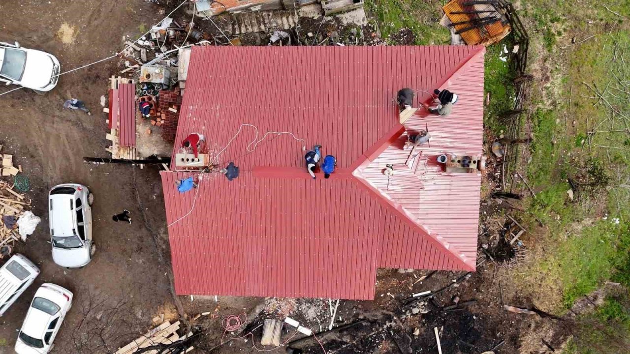 Atakum Belediyesi’nden yangın mağduru aileye destek