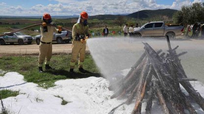 Ateş savaşçılarının TOY’u nefes kesti