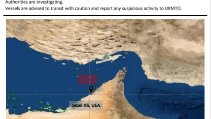 BAE açıklarındaki bir gemiye daha şüpheli saldırı