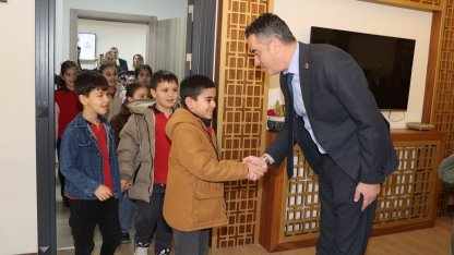 Başkan Arıcı, ilkokul öğrencilerini ağırladı