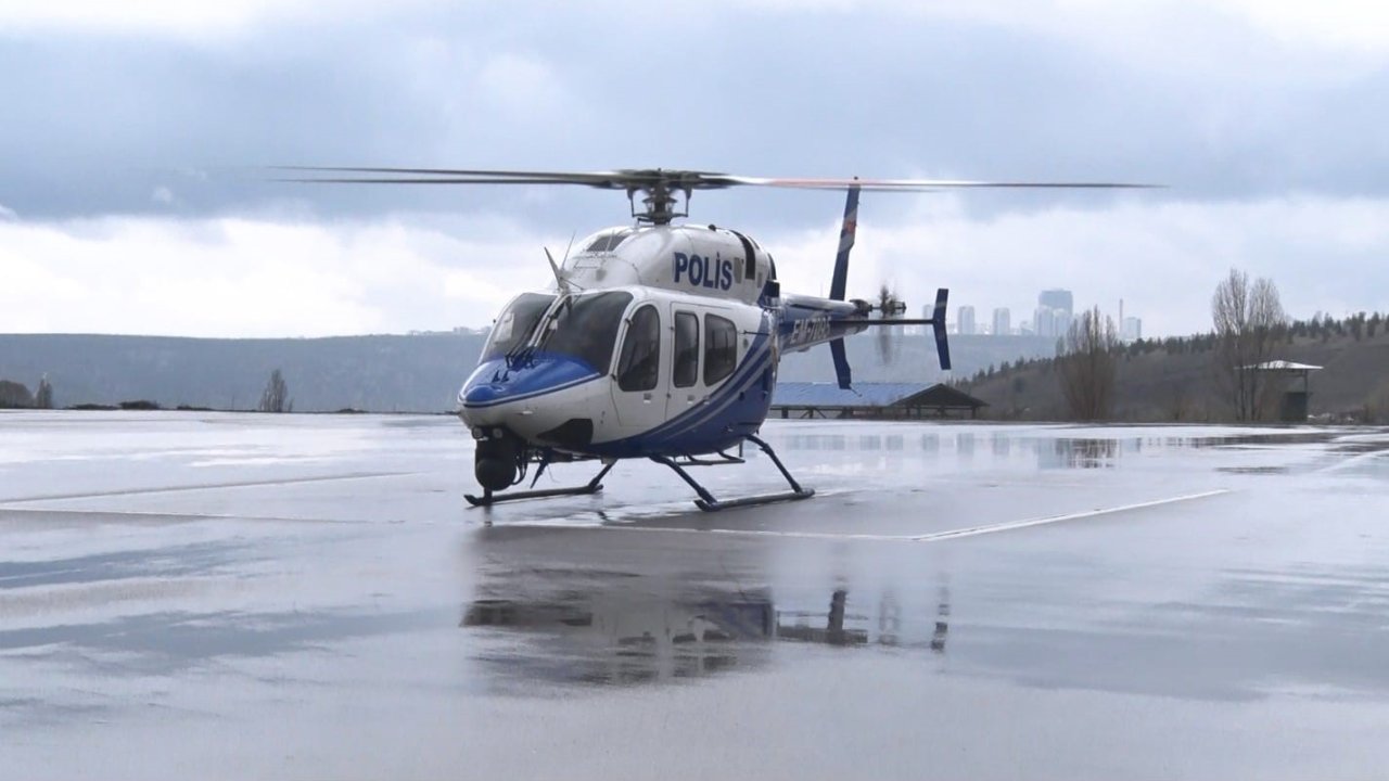 Başkentte bayramın son gününde trafik hareketliliği havadan takip ediliyor