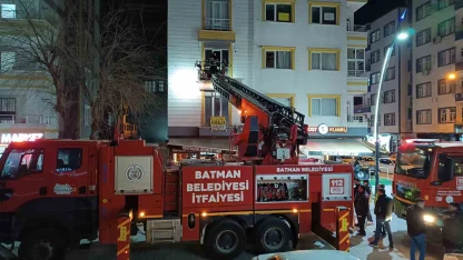 Batman’da 7 katlı binada korkutan yangın