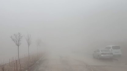 Besni’de sağanak yağış ve yoğun sis etkili oldu