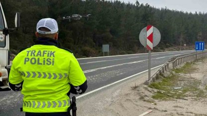 Bilecik’te drone destekli trafik denetimi