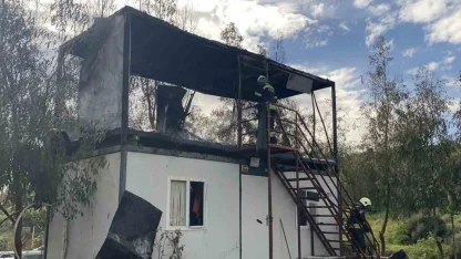 Bodrum’da konteyner yangını