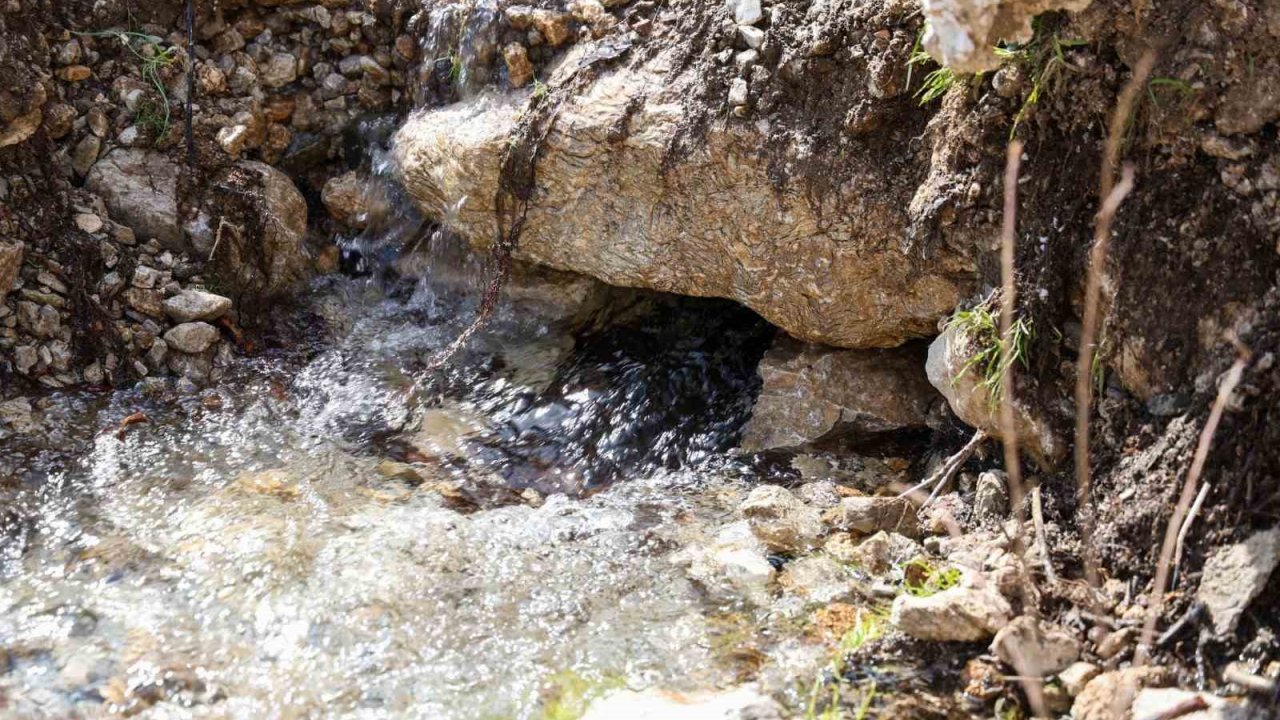 Çameli’nde yağışlar sonrası yer altı suları yüzeye çıktı