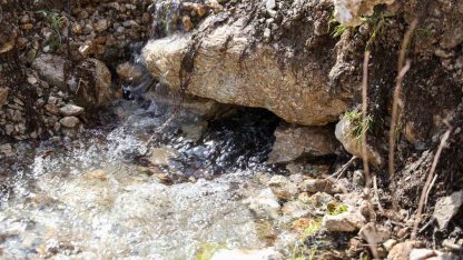 Çameli’nde yağışlar sonrası yer altı suları yüzeye çıktı