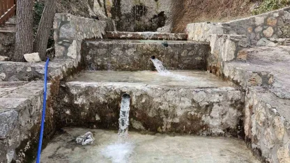 Çameli’nin önemli su kaynaklarında Paşaderesi Şelalesi yeniden akmaya başladı