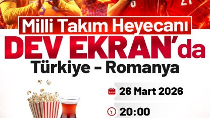 Canik’te milli heyecan dev ekrana taşınıyor