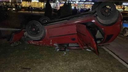 Çorum’da otomobil takla attı: 1 yaralı