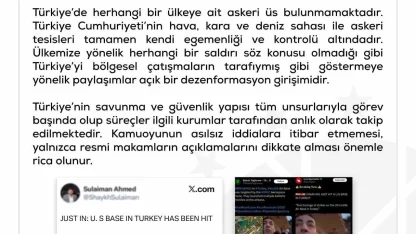 DMM: "Türkiye’de herhangi bir ülkeye ait askeri üs bulunmamaktadır"