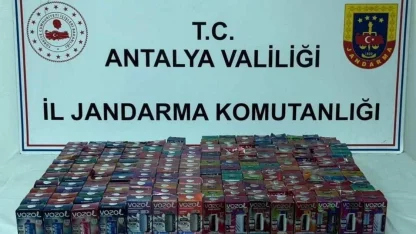 Döşemealtı’nda 314 adet kaçak elektronik sigara ele geçirildi