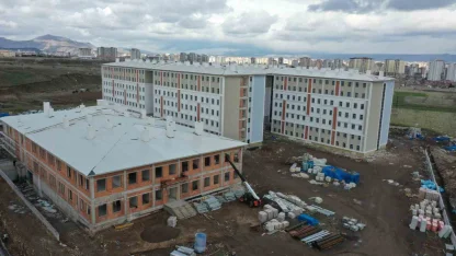 ERÜ kampüsünde yapılan yurtlar son aşamada