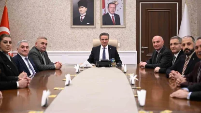 ETSO Başkanı Saim Özakalın ile ETSO yönetiminden Vali Aydın Baruş’a hayırlı olsun ziyareti