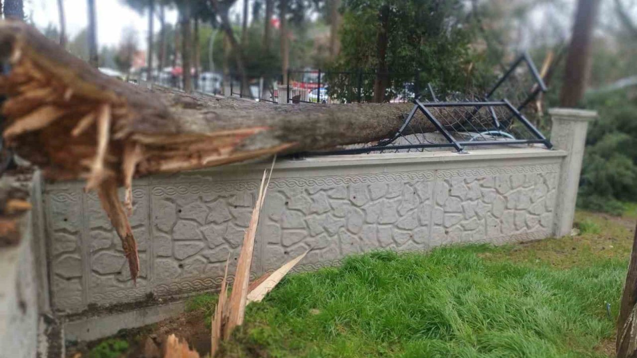 Fırtına Tavas’ta hayatı felç etti