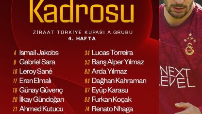 Galatasaray’da Alanyaspor maçının kamp kadrosu açıklandı