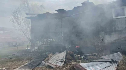 Iğdır’da çıkan yangında ev küle döndü