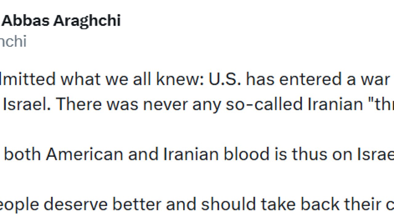 İran Dışişleri Bakanı Arakçi: "Rubio hepimizin bildiği bir şeyi itiraf etti: ABD, İsrail adına savaşa girdi"