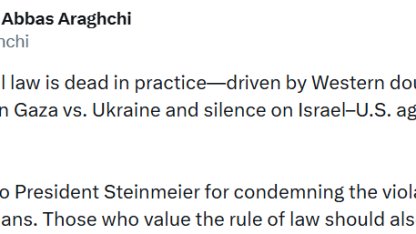 İran Dışişleri Bakanı Arakçi: "Uluslararası hukuk pratikte ölmüştür"
