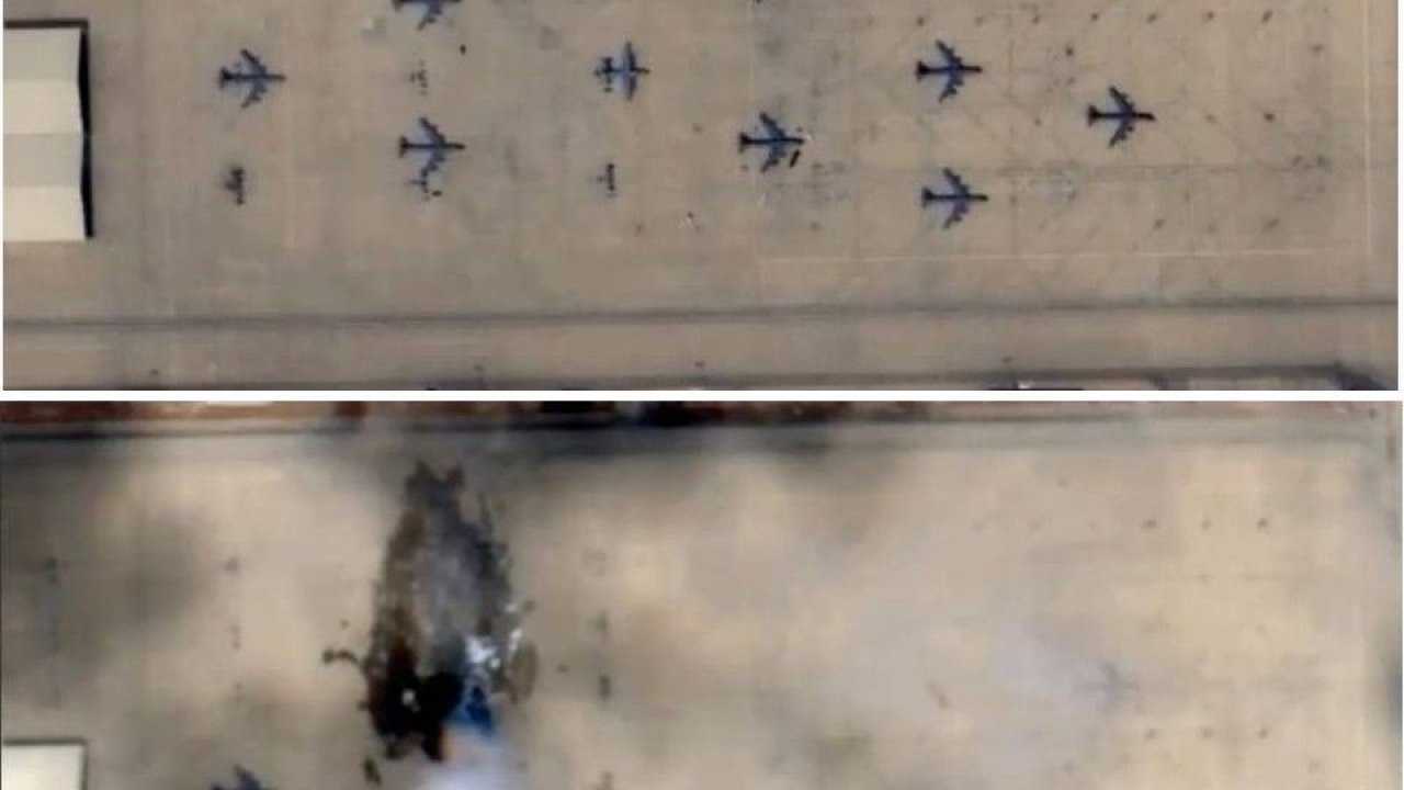 İran’ın Prens Sultan Üssü saldırısında vurulan E-3 Sentry’nin görüntüleri yayımlandı